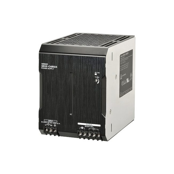Switching Power Supply, 100/240V AC, 24V DC, 480 W, 20 A, Bracket
