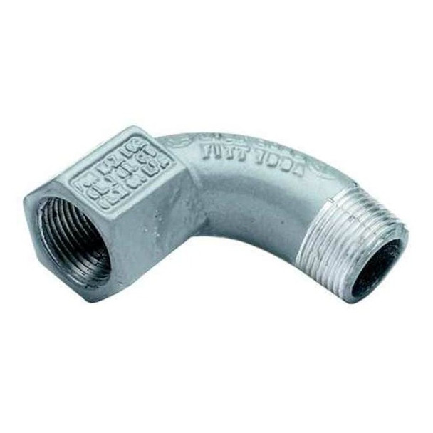IMC 90 Deg Elbow, 1/2 in, Threaded, Iron, Powder Coated, Gray
