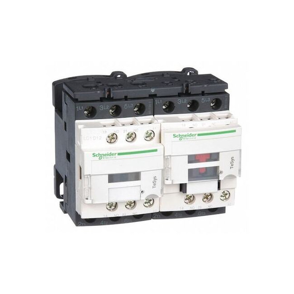 IEC Magnetic Contactor, 1NC/1NO, 120V AC, 3 P, Reversing, Screw Clamp