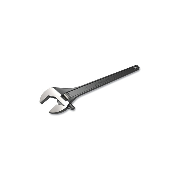 Black Oxide Adjustable Wrench, 18 in L, 2.063 in Opening