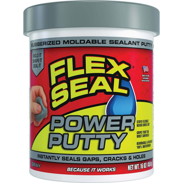 Flex Seal Power Putty 16 Oz. Gray Multi-Purpose Adhesive PPFSGRYR16