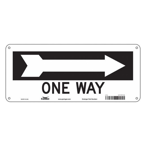 Traffic Sign, 6 1/2 in H, 14 in W, Aluminum, Vertical Rectangle, English, 477P16