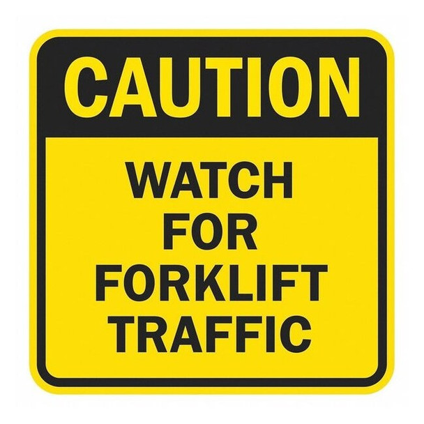 Warning Sign, 18 in H, 18 in W, Aluminum, Square, English, T1-1378-DG_18x18
