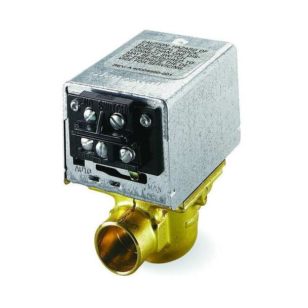 Honeywell Home Motorized Zone Valve,NC,Brass,1/2inSweat V8043E1004