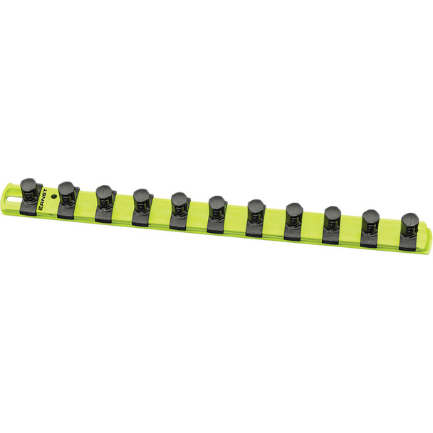 13” Socket Organizer with 11 Twist Lock Clips - HI-VIZ - 1/2” 8439HV
