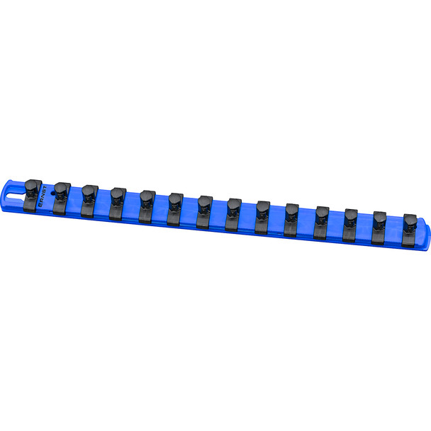 13” Magnetic Socket Organizer with 14 Twist Lock Clips - Blue - 3/8” 8418M