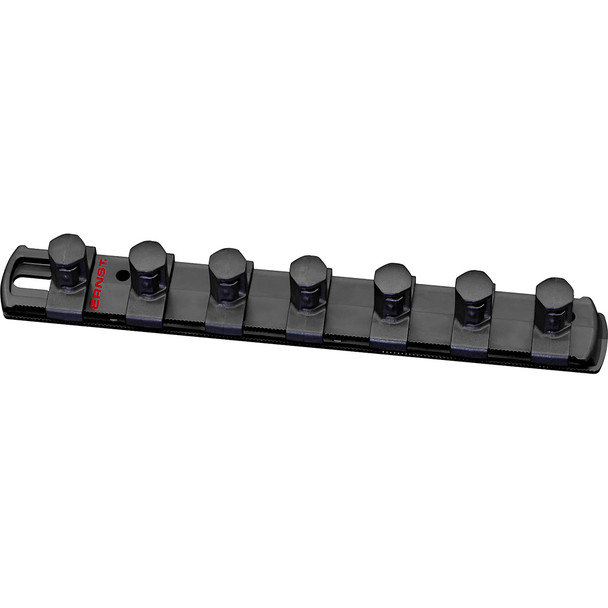 8” Magnetic Socket Organizer with 7 Socket Clips - Black-1/2” 8428M