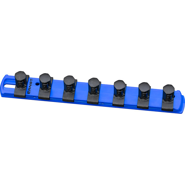 8” Magnetic Socket Organizer with 7 Socket Clips - Blue - 1/2” 8409M