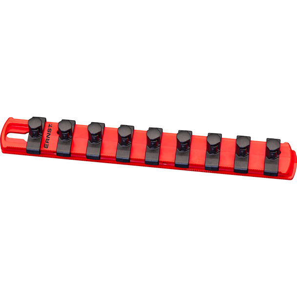 8” Socket Organizer and 9 Socket Clips - Red - 3/8” 8411