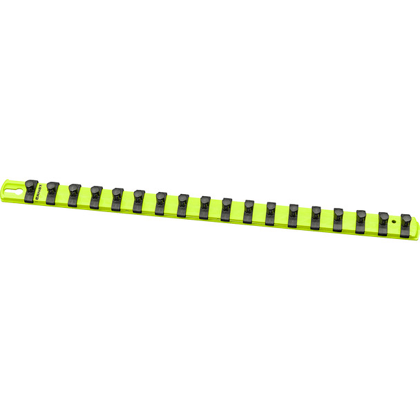 18” Socket Organizer with 18 Twist Lock Clips - HI-VIZ - 3/8" 8435HV