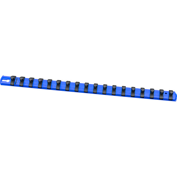18” Socket Organizer with 18 Twist Lock Clips - Blue - 3/8” 8404
