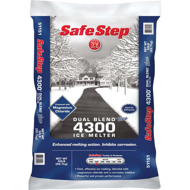 Safe Step Dual Blend Blue 4300 50 Lb. Ice Melt Pellets 836553