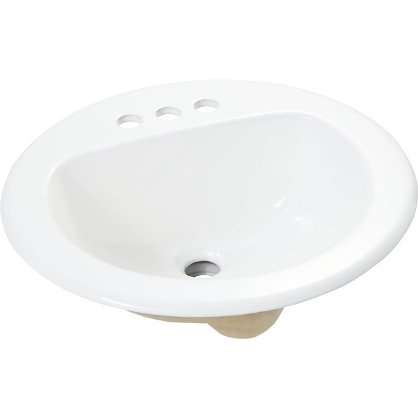 Common Goods Grove Round Drop-In White Bathroom Sink 106