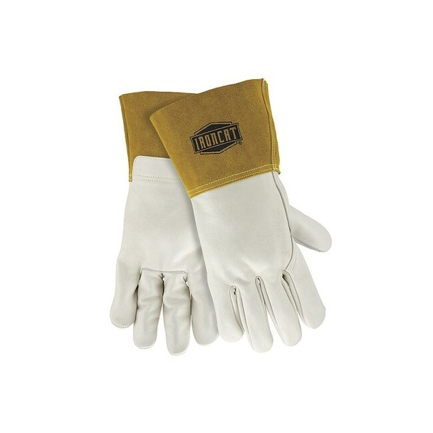 Ironcat Welding Gloves, Gauntlet Cuff, Wing Thumb, A Cowhide, S, 12 PK 6010/S