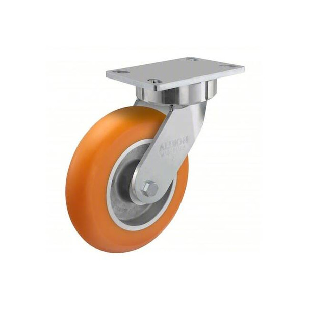 Albion Plate Caster,Swivel,Polyurethane,9 1/2"H 38AN08228S01