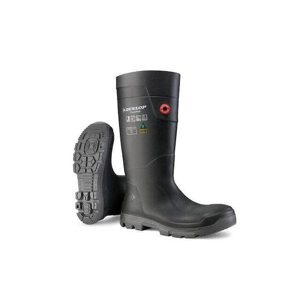 Dunlop Rubber Boots, 9D, Knee, Charcoal LJEJK01.09