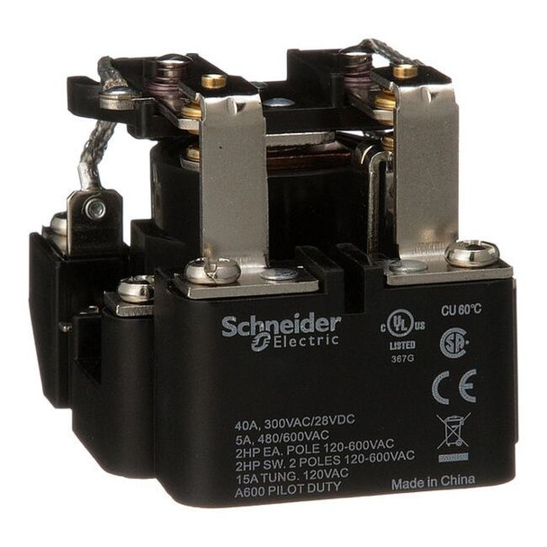 Surface, Open Power Relay, Square, 40 A, 6 Pins, Screw
