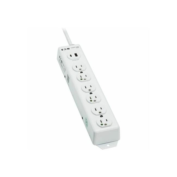 Power Strip, Hospital Grade, USB, 6 5-15R-HG, 5-15P-HG, 15 ft., White
