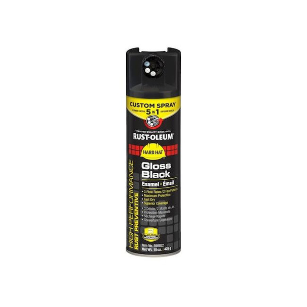 Rust-Oleum Spray Paint,Exterior,15 oz,Black 398922