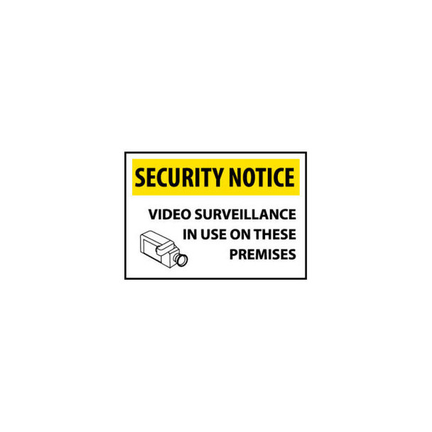 Security Notice Aluminum - Video Surveillance In Use On These Premises