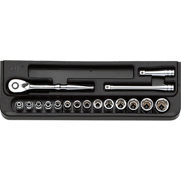 KTC 13 Piece Metric Socket Wrench Set in Molded Tray TB214