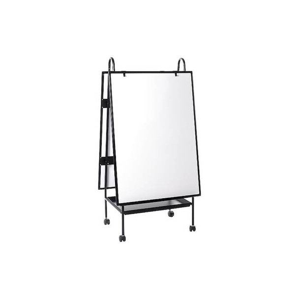 Dry Erase Board, Steel, 59 21/32 in, 29 23/32 in, Aluminum Frame, White, Matte