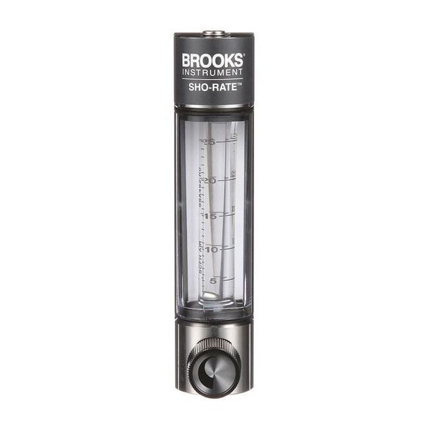 Brooks Flowmeter,Air,2 to 25 SCFH,Glass 1250AD6073AFSVV