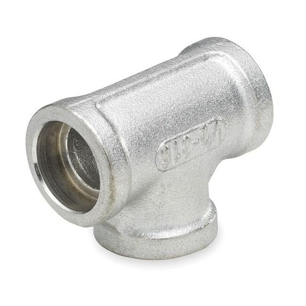 3/4 in Socket Weld 316 Stainless Steel Tee, Class 150, Female-Female-Female
