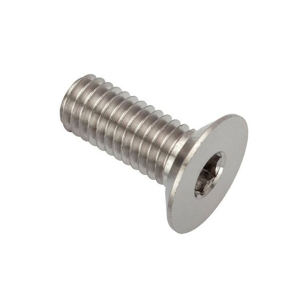 M5-0.80 Socket Head Cap Screw, Flat, Plain 316 Stainless Steel, 10 mm Length