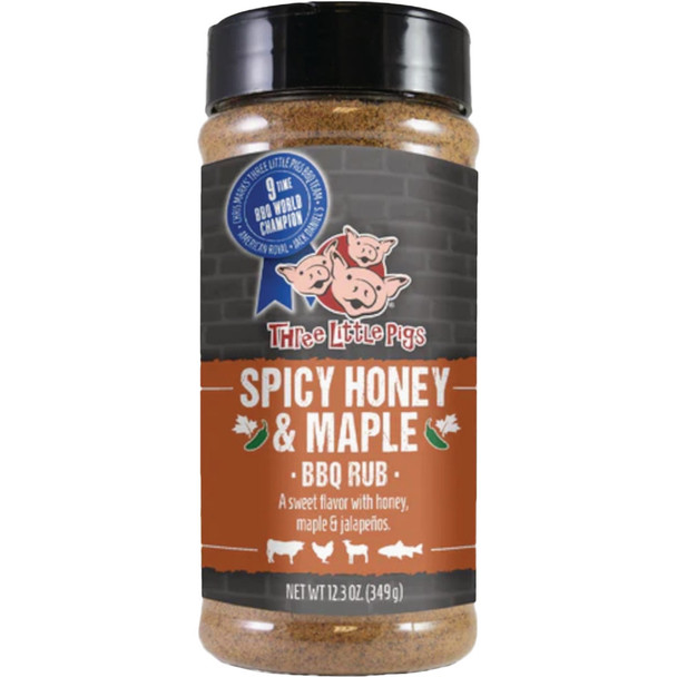 Three Little Pigs 12.3 Oz. Spicy Honey & Maple BBQ Rub OW76902