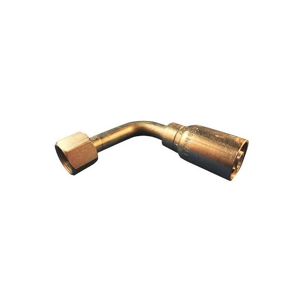 Kurt Crimp Fitting,90 Degrees Long Elbow,1/2" FJX90L-08-08