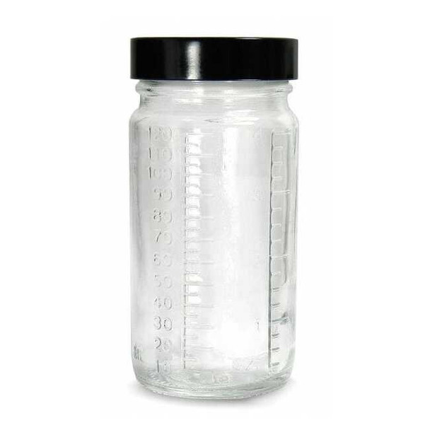 Beaker Bottle, Glass, 30 mL / 1 fl oz Capacity, Not Rated Type III, 48 PK