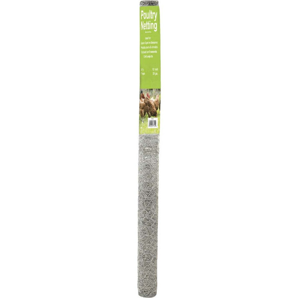 1 In. x 36 In. H. x 10 Ft. L. Hexagonal Wire Poultry Netting 746083