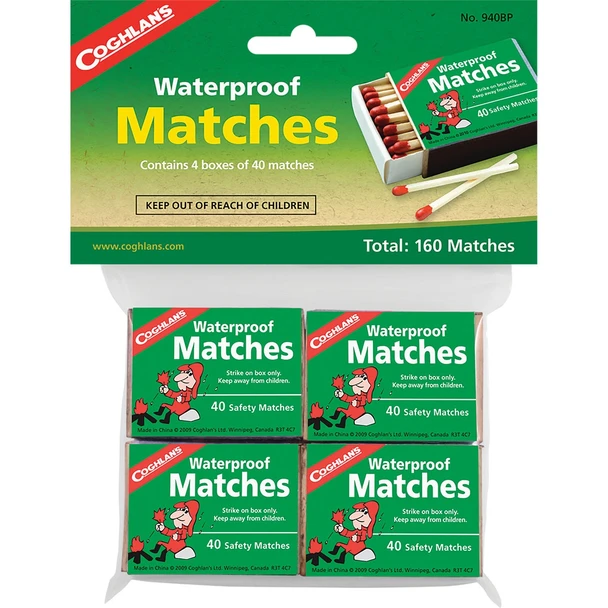 Coghlans Waterproof Matches (4-Pack) 940BP