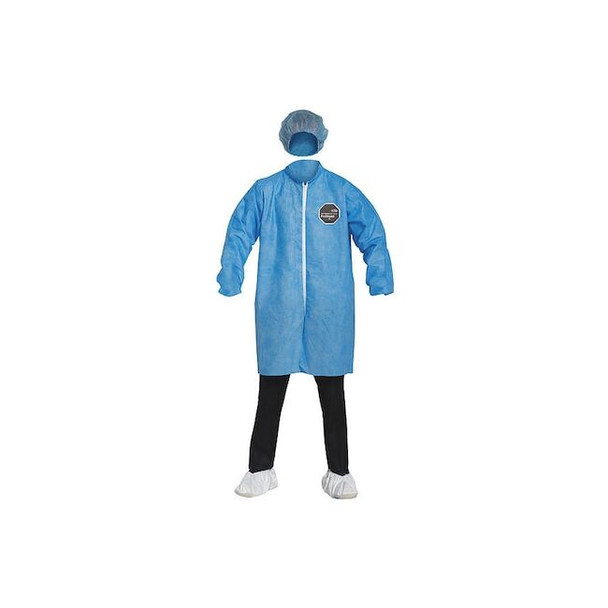 ProShield 10 Disposable Lab Coat, ProShield(R), Snaps Closure, Blue, 4XL, 30 PK