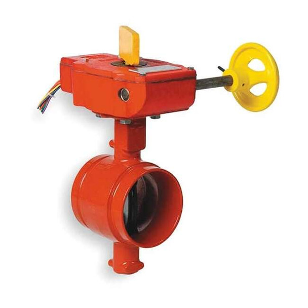 Gruvlok Butterfly Valve,Grooved,6 In,Iron 7005015107