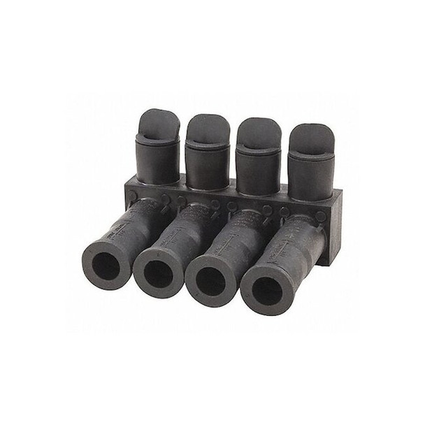 Polaris MultitapConnector,Alum,Blk,Hex,4Port ISPB350-4 Pack of 2