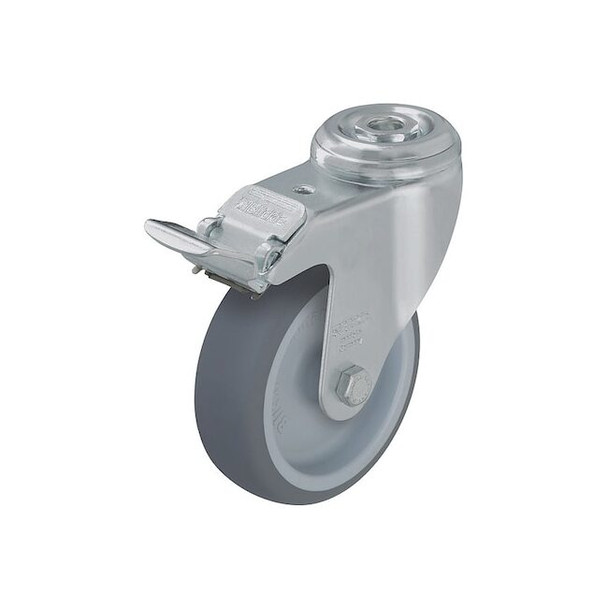 Kingpin Swivel Caster,Therm Rubber,5 in,265 lb
