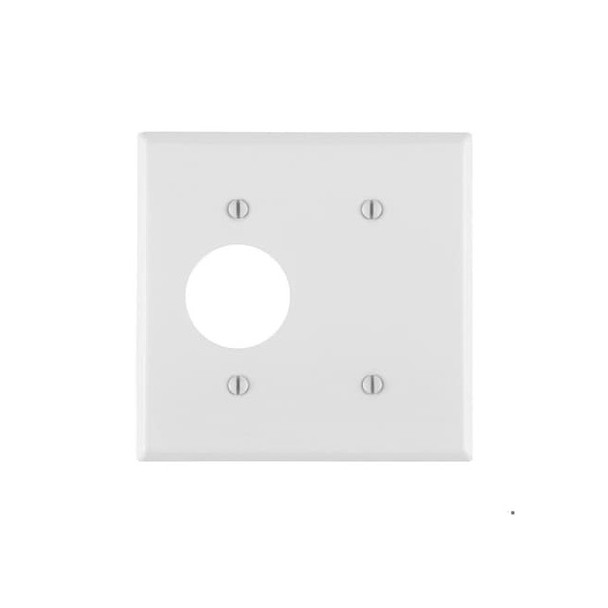 Leviton Combination Wall Plate, Number of Gangs: 2 Metal, White 88085