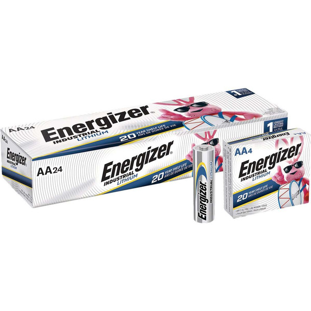 Energizer Industrial AA Lithium Battery (24-Pack) LN91