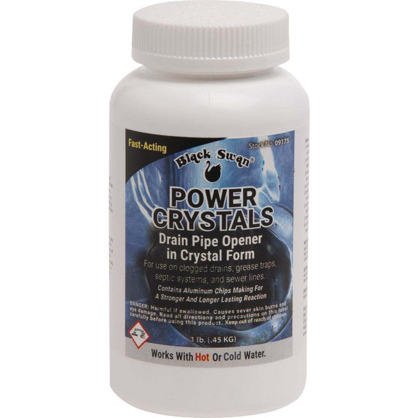 Black Swan Power Crystals Drain Pipe Opener, 1 Lb. 09175