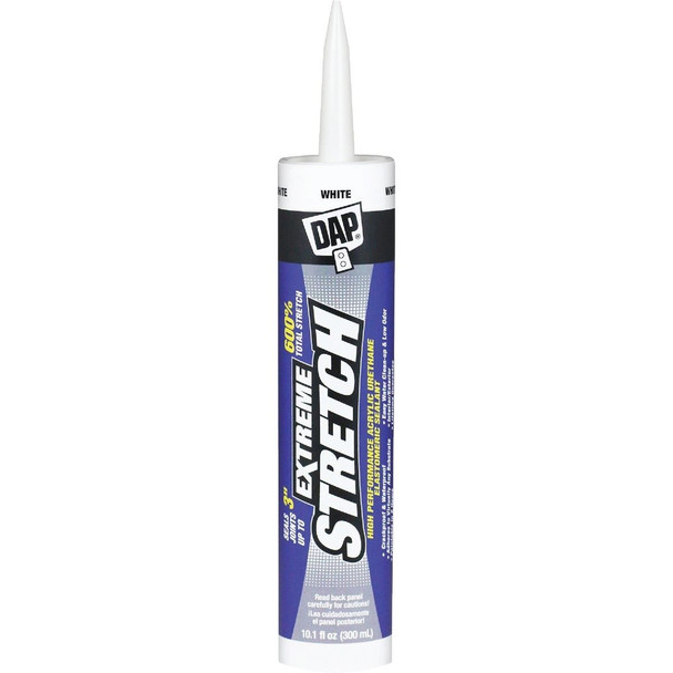 18715 Dap Extreme Stretch 10.1 Oz. White Acrylic Urethane Premium Elastomeric Sealant