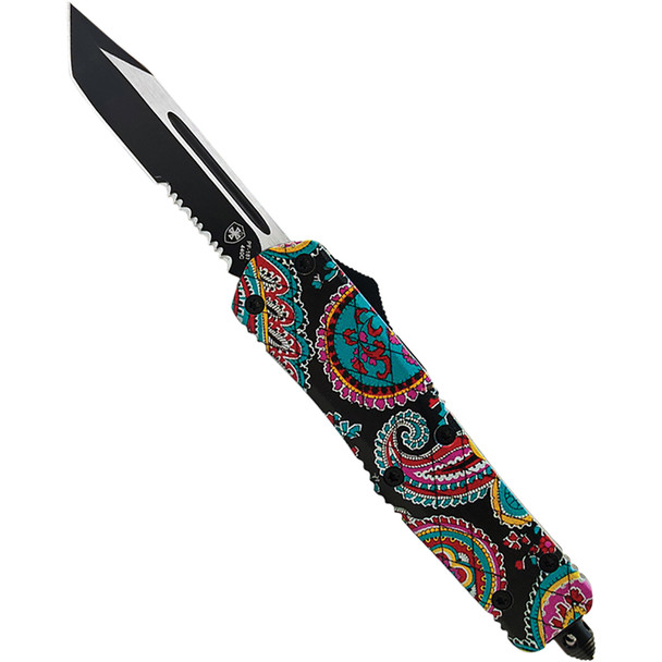 GenII Small Premium Alloy Quilt Tanto Serrated 440C Black S-QT-53-1