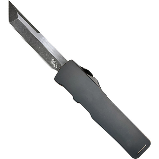 Excalibur Large Screwless Premium Aluminum Lightweight Black Rubber Black Tanto D2 XL-BR-22-1