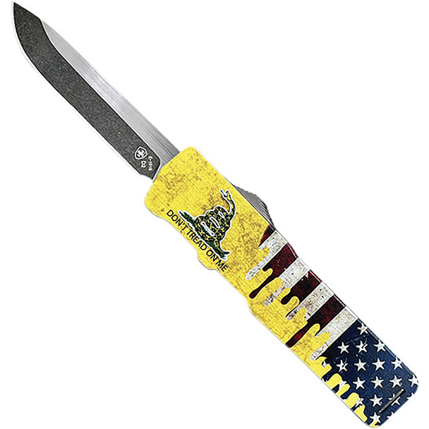 Excalibur Large Screwless Premium Aluminum Lightweight Don't Tread on Me Black Drop D2 XL-DTOM-32-1