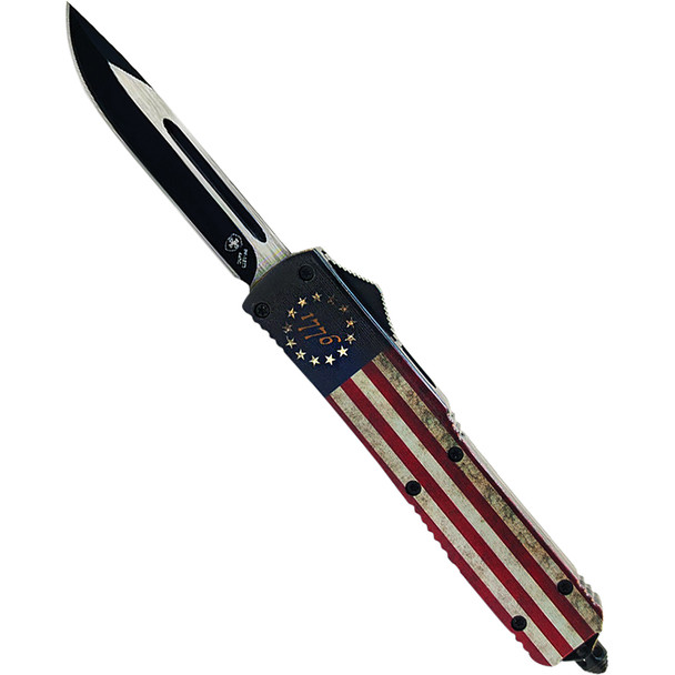 GenII Slim Premium Alloy Betsy Ross Flag Drop 440C Black M-BRF-33-1