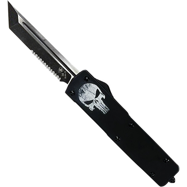 Large Premium Alloy Weighted Fallen Tanto Serrated Black D2 LZ-FL-52-1