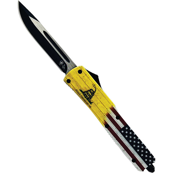 GenII Slim Premium Alloy Don't Tread on Me Drop 440C Black M-DTOM-33-1