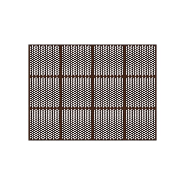 Apache Mills Drainage Mat, NBR/Nitrile, 4 ft W x 3 ft L, Dark Brown 3939514083x4