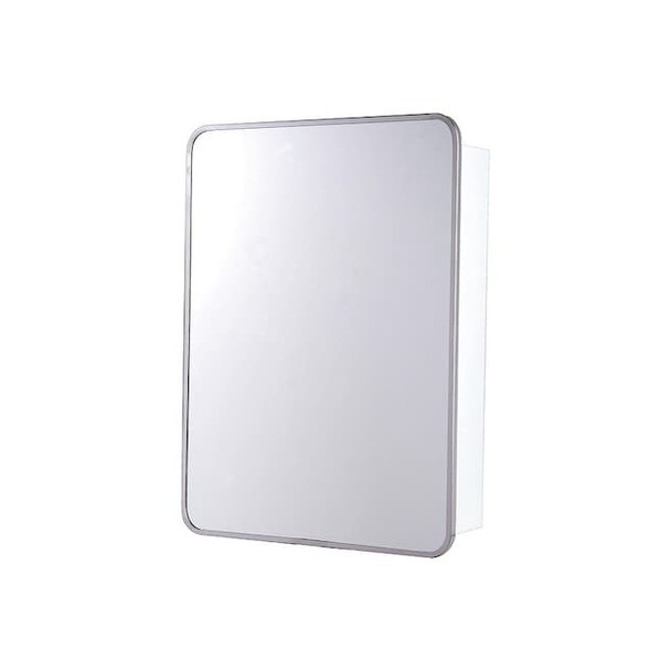16" x 22" Surface Mounted Stainless Steel Framed Round Corner Cabinet